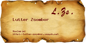 Lutter Zsombor névjegykártya